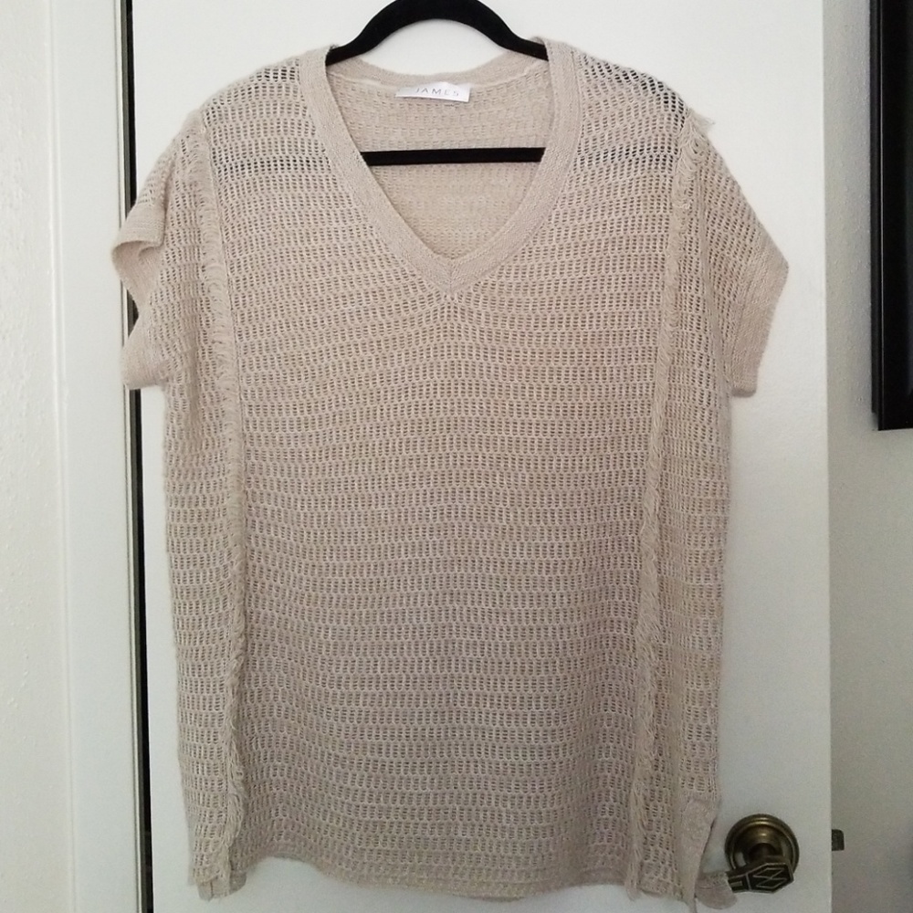 Short sleeve knitt open top